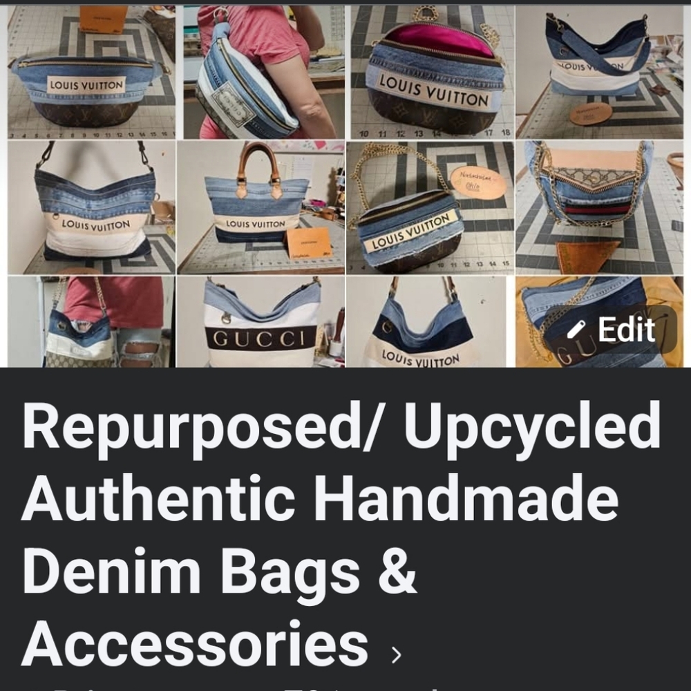 Upcycled Keychain Made W Authentic Louis Vuitton Materials - Picture 9 of 9
